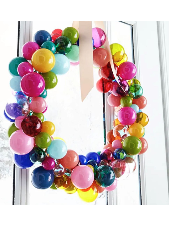 BOMBKI PLASTIK 4CM 6CM 8CM MIX PEARL GR PINK YE