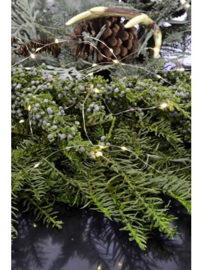 LAMPKI 45 LED 7,5m USB ŚWIATŁO CIEPŁE BIAŁE