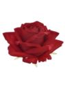 RÓŻA VELVET DUŻA GŁOWA 14CM ART276 RUBIN