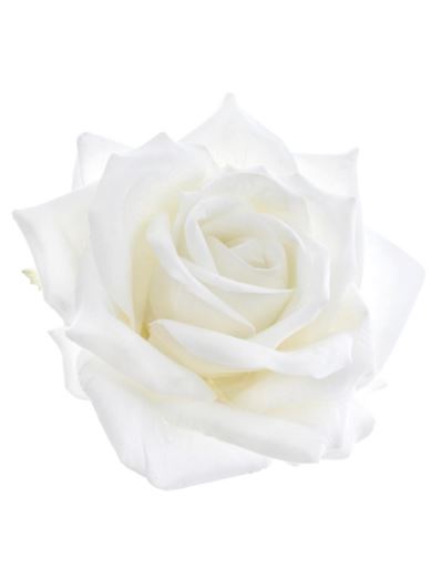 RÓŻA VELVET DUŻA GŁOWA 14CM ART276 ECRU