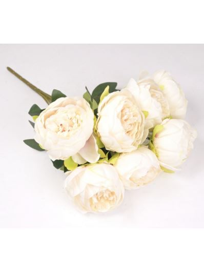 PEONIA BUKIET 7 KWIATÓW 41CM CREAM