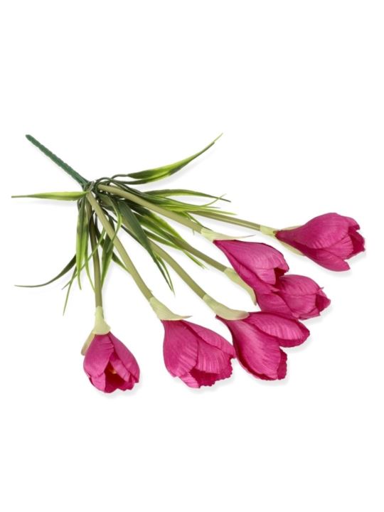 KROKUS BUKIET 36CM 6 KWIATÓW /4014 FUCHSIA