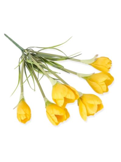 KROKUS BUKIET 36CM 6 KWIATÓW /4014 YELLOW