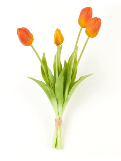 TULIPAN PĘCZEK GUMA 5 KWIATÓW 38CM