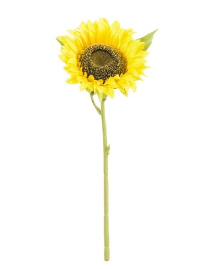 SŁONECZNIK POJEDYNCZY 42CM FLOKOWAN ŁODYGA YELLOW