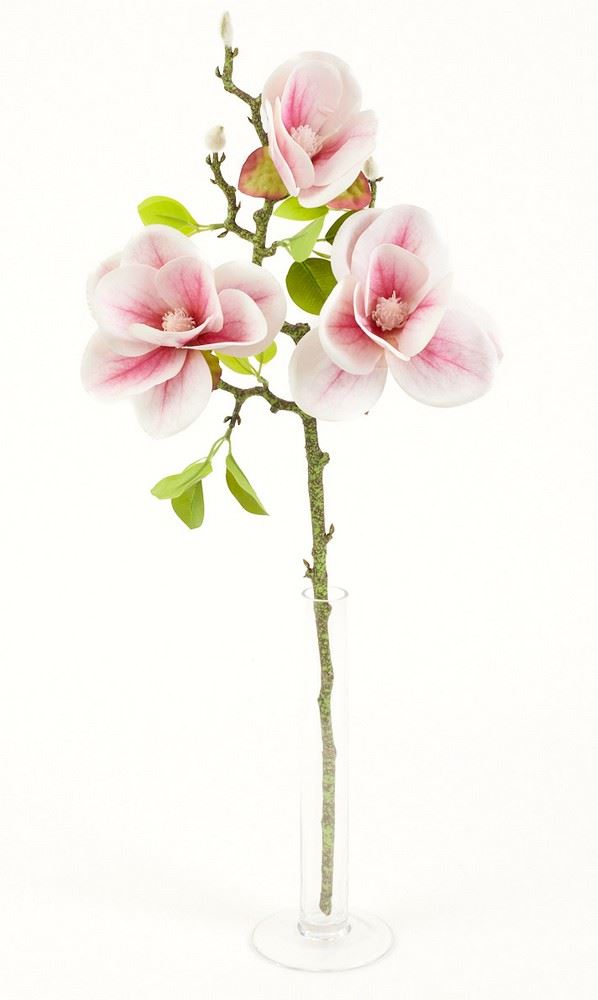 MAGNOLIA GAŁĄZKA 3 KWIATY 58CM CREAM LT PINK
