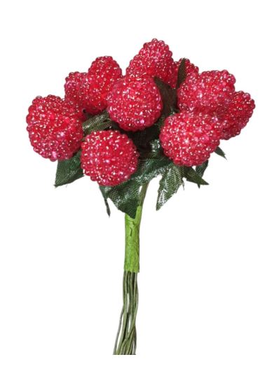 JEŻYNA NA PIKU WIĄZKA 12 OWOCÓW 10CM RED