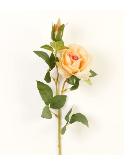 RÓŻA GAŁĄZKA Z PĄKIEM 65CM SALMON