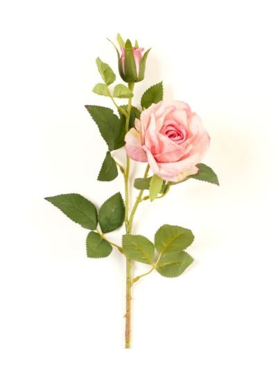 RÓŻA GAŁĄZKA Z PĄKIEM 65CM LT PINK