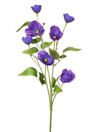 ZAWILEC GAŁĄZKA 7 KWIATÓW 73CM LAVENDER