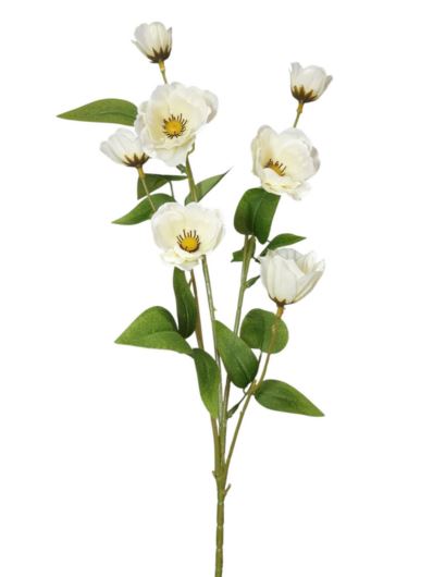 ZAWILEC GAŁĄZKA 7 KWIATÓW 73CM WHITE