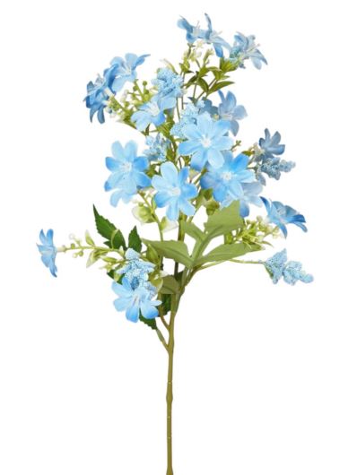 POLNE KWIATY Z DODATKAMI GAŁĄZKA 45CM BLUE