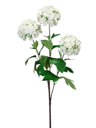 KALINA 3 KWIATOSTANY GAŁĄZKA 70CM WHITE