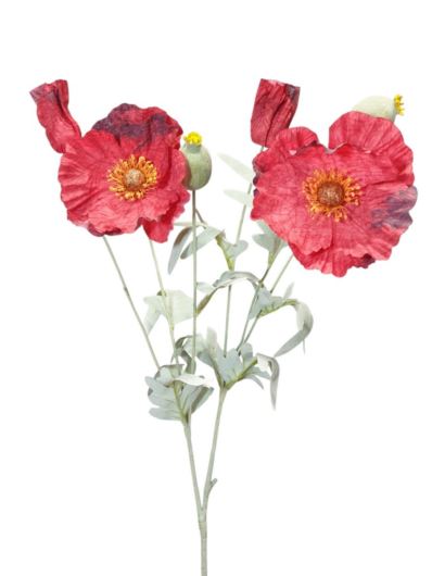 MAK PĄK MAKÓWKA GAŁĄZKA FLOKOWANA 85CM RED