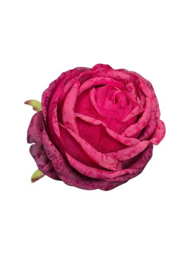RÓŻA GŁOWKA 8CM NEW POPPY DK FUCHSIA