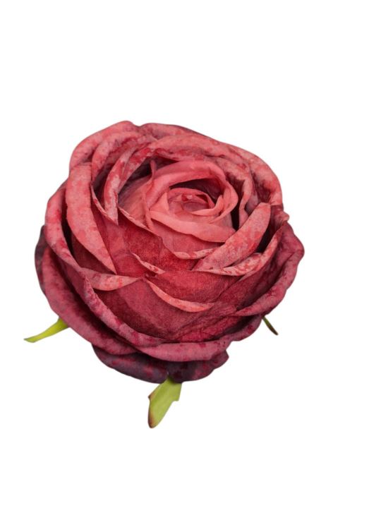 RÓŻA GŁOWKA 8CM NEW POPPY AUTUMN LT BURGUNDY
