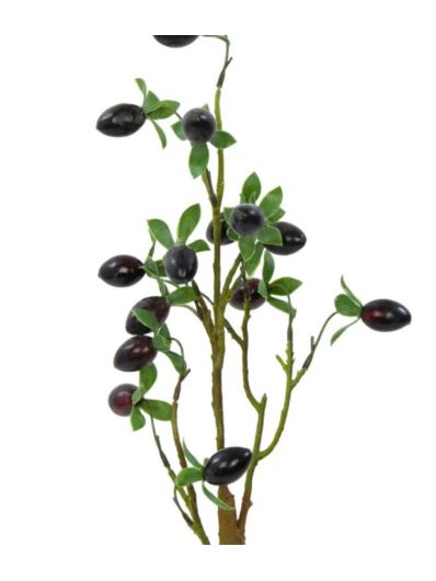 OLIWKA GAŁĄZKA Z OWOCAMI 70CM BURGUNDY BLACK