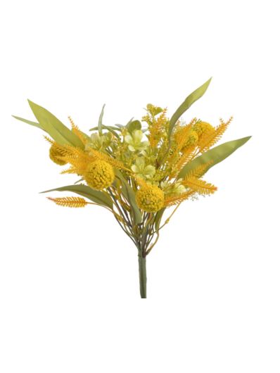 BUKIET MIX KRASPEDIA LAWENDA EUKALIPTUS 35CM YELLO