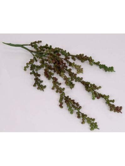 SENECIO SZNUR PEREŁ STARZEC GUMA 38CM BROWN GREEN