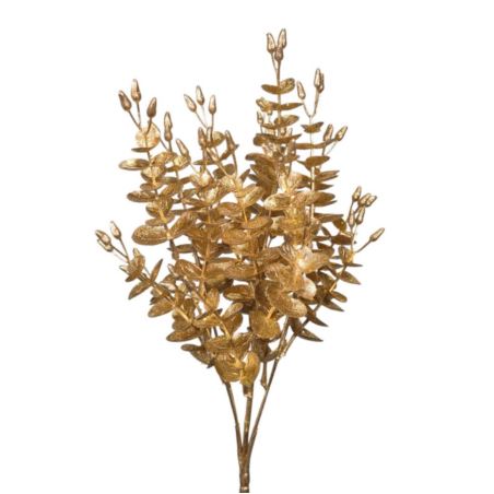EUKALIPTUS SZTUCZNY BUKIET BROKAT 35CM GOLD