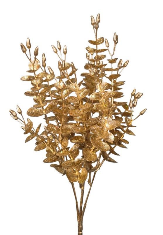 EUKALIPTUS SZTUCZNY BUKIET BROKAT 35CM GOLD