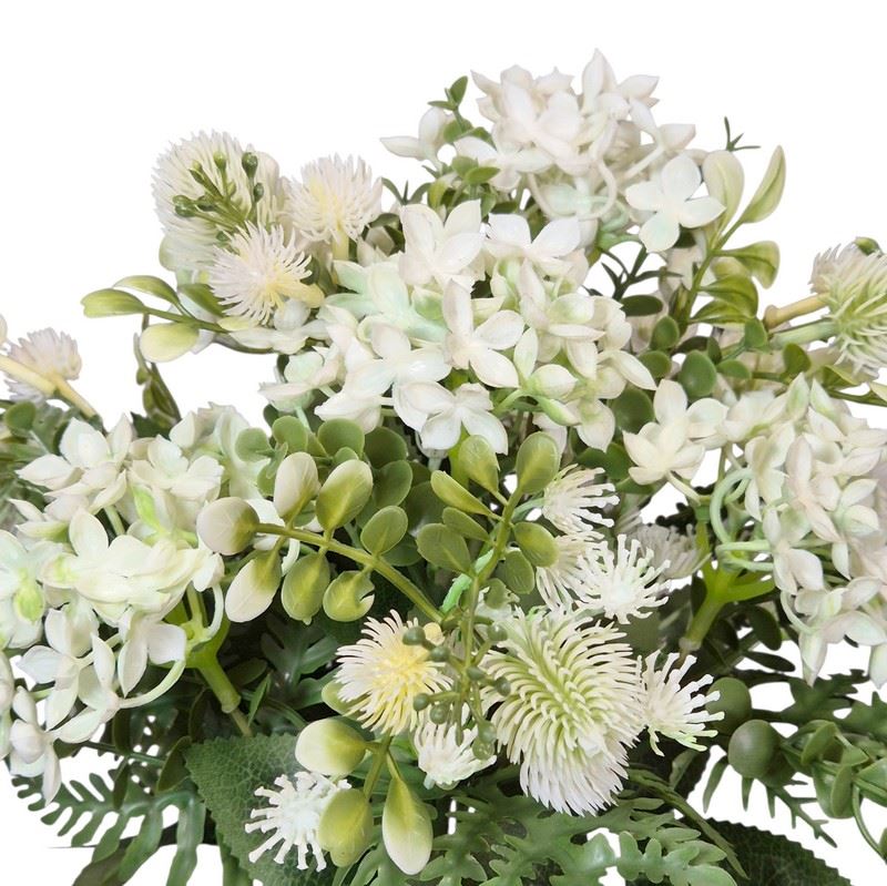 HORTENSJA GUMA OSET BUKIET 40CM WHITE