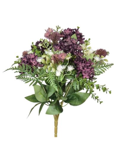HORTENSJA GUMA OSET BUKIET 40CM DK PURPLE