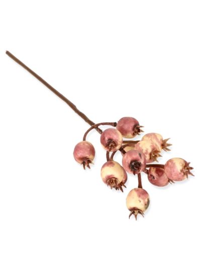 DZIKA RÓŻA GAŁĄZKA Z OWOCAMI 39CM MAUVE PINK