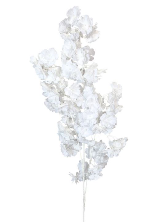 GAŁĄZKA KWITNĄCA WIŚNIA 97CM BIAŁA NA BIAŁYM WHITE