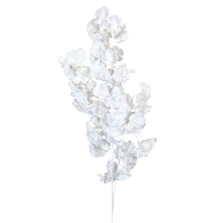 GAŁĄZKA KWITNĄCA WIŚNIA 97CM BIAŁA NA BIAŁYM WHITE
