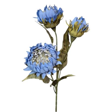 PROTEA 3 KWIATY 77CM /6387 BLUE