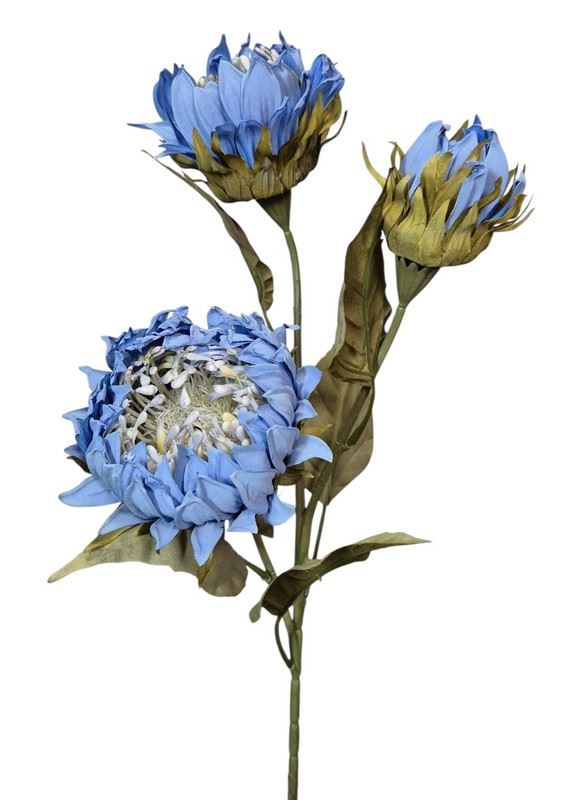 PROTEA 3 KWIATY 77CM /6387 BLUE