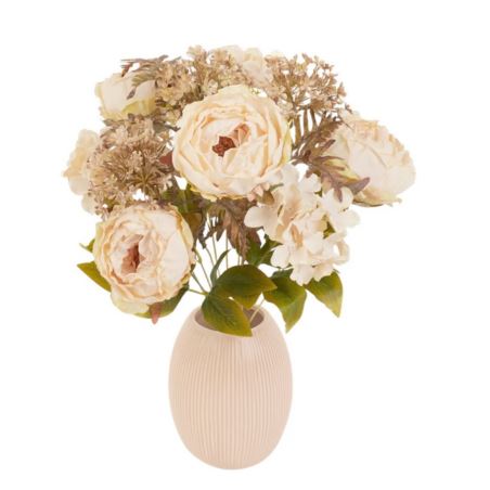 PEONIA Z DODATKAMI BUKIET 50CM OLD CREAM