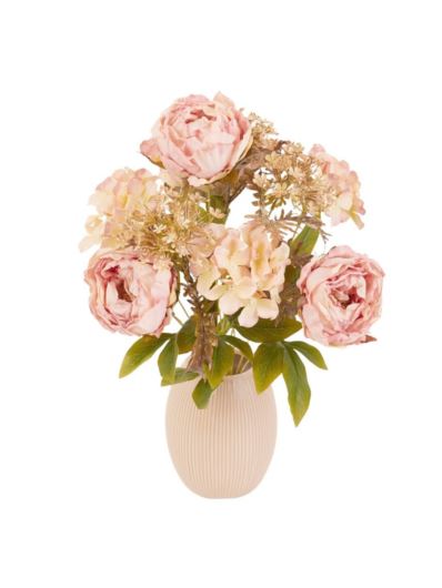 PEONIA Z DODATKAMI BUKIET 50CM OLD LT PINK