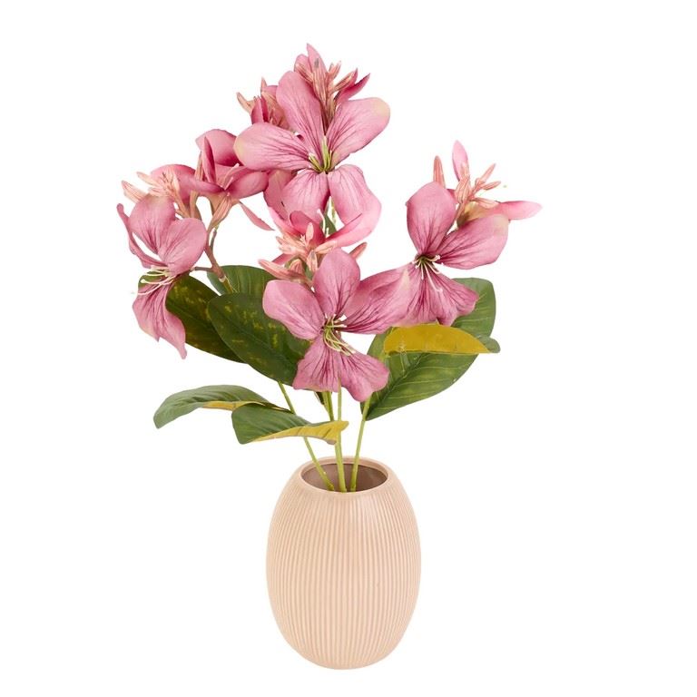 POWOJNIK BUKIET 5 KWIATÓW 54CM OLD PINK