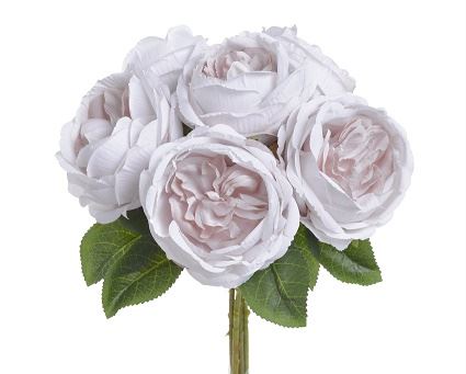 RÓŻA BUKIET - PĘCZEK 6 KWIATÓW 28CM OLD POWDE PK