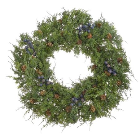 WIANEK JAŁOWIEC Z OWOCAMI I SZYSKAMI 50CM GREEN