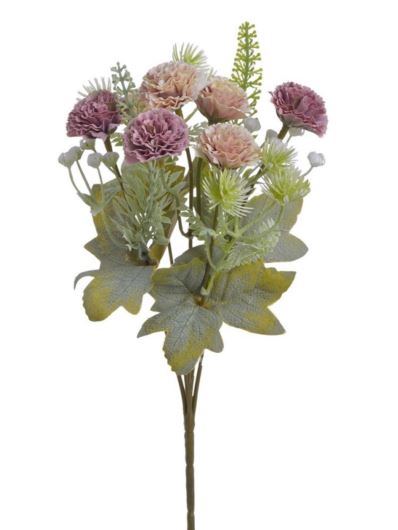 MINI GOŹDZIK Z DODATKAMI BUKIET 30CM  POWDER MAUVE