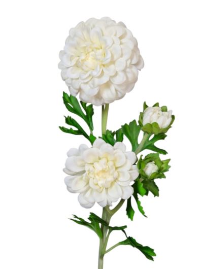 CYNNIA GAŁĄZKA 52CM FLOCK REAL TOUCH WHITE
