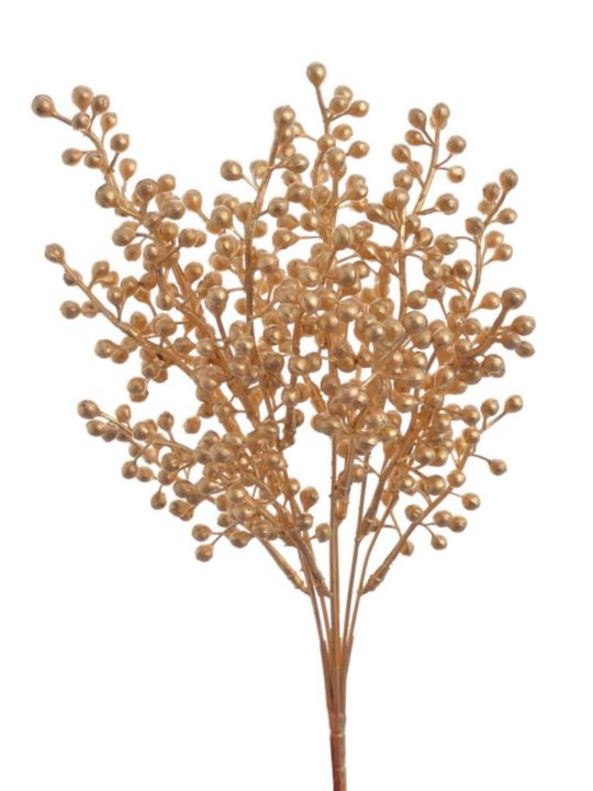 OZDOBNE ZIMOWE KULECZKI 34CM GOLD