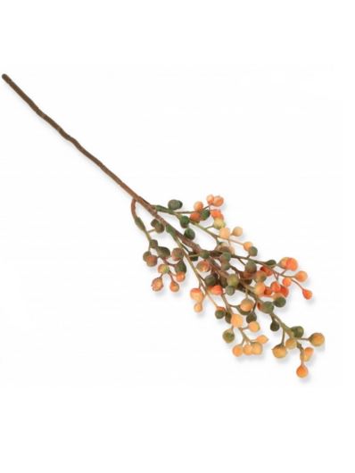 GAŁĄZKA Z KULKAMI DODATEK 50CM 38S1S  ORANGE GREEN