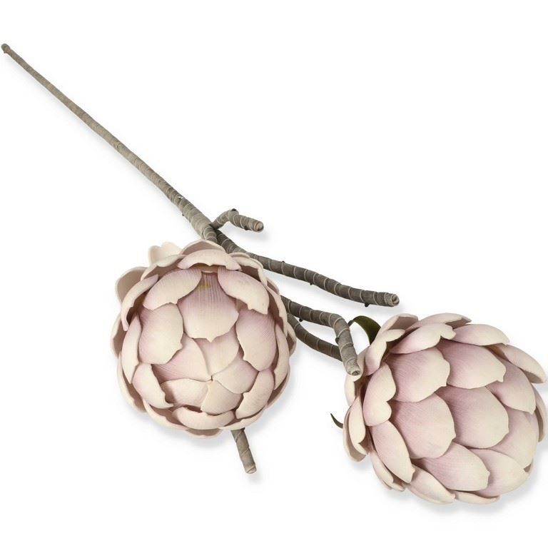 PROTEA PIANKA 2 KWIATY 100CM POWDER MAUVE PINK