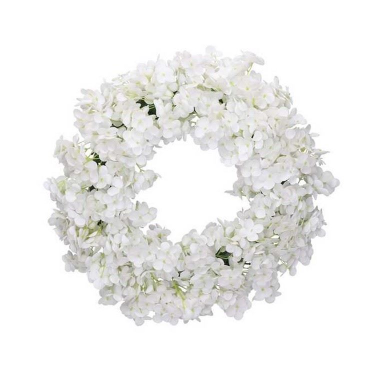 HORTENSJA WIANEK 40CM REAL TOUCH WHITE CREAM