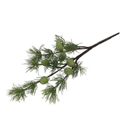 MODRZEW Z SZYSZKAMI GAŁĄZKA 75CM POWDER GREEN