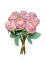 RÓŻA PĘCZEK 9 KWIATÓW 32CM CV36935 OLD MAUVE