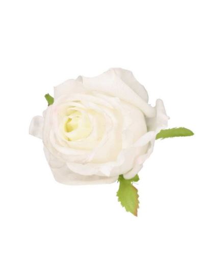 RÓŻA GŁÓWKA PĄK 7CM NATURAL TOUCH WHITE CREAM