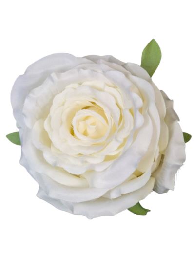 RÓŻA PEŁNA - GŁOWA WYS 8CM ŚR 8CM ZB040 CREAM