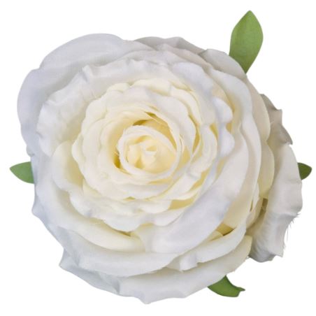 RÓŻA PEŁNA - GŁOWA WYS 8CM ŚR 8CM ZB040 CREAM