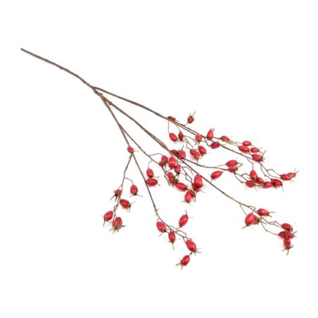 DZIKA RÓŻA Z OWOCAMI GAŁĄZKA 102CM RED