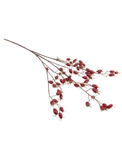 DZIKA RÓŻA Z OWOCAMI GAŁĄZKA 102CM BURGUNDY